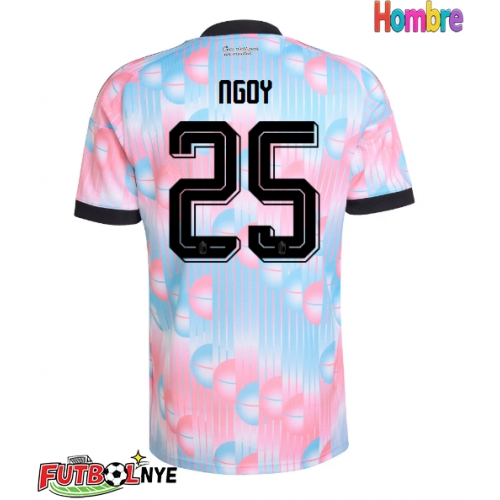Camiseta Bélgica Nathan Ngoy #25 Visitante Equipación Mundial 2026 manga corta